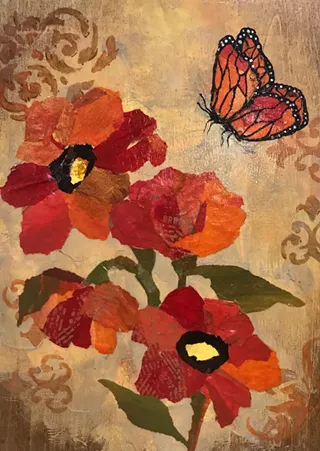 Image: Rice Paper Collage with Linda Cunningham