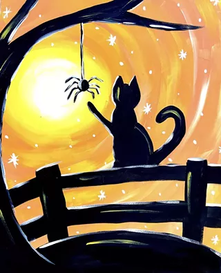 Image: Scary Halloween Cat with Miss Keshet