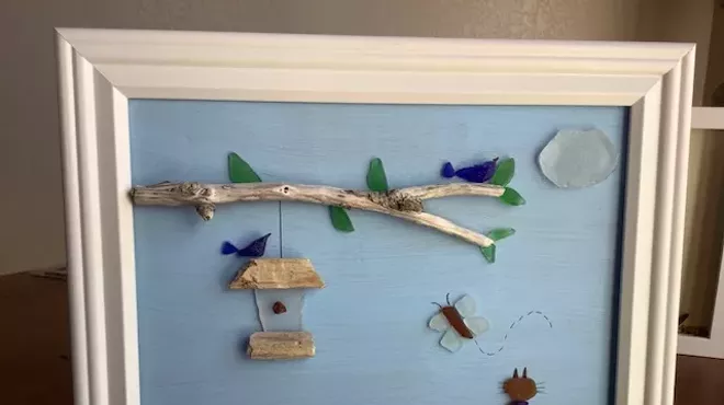 Image: Sea Glass and Driftwood Scene