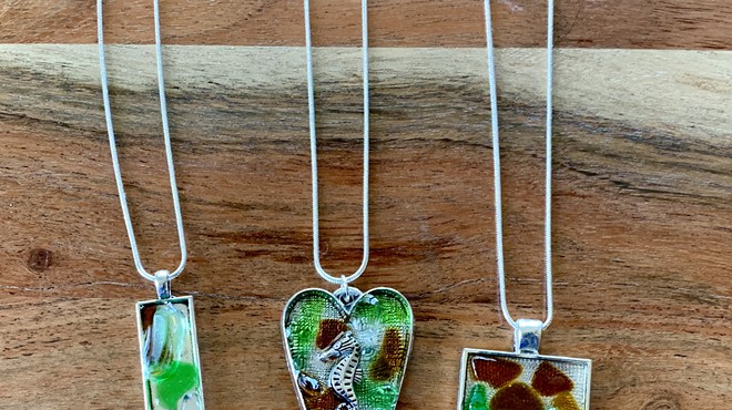 Sea Glass and Resin Necklaces