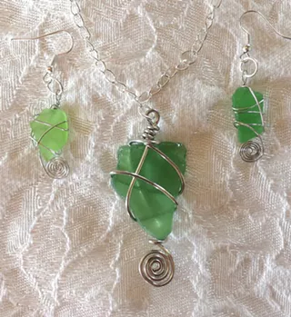 Image: Sea Glass Wire Wrap Jewelry