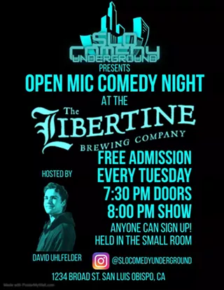 Image: SLO Comedy Underground Open Mic Night