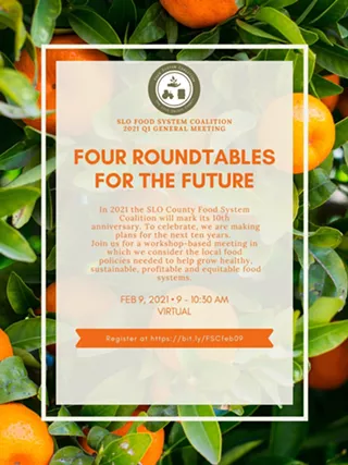Image: SLO County Food System Coalition: Four Roundtables for the Future