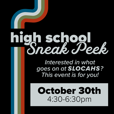event graphic with Sneak Peek happening October 30th, 4:30-6:30pm