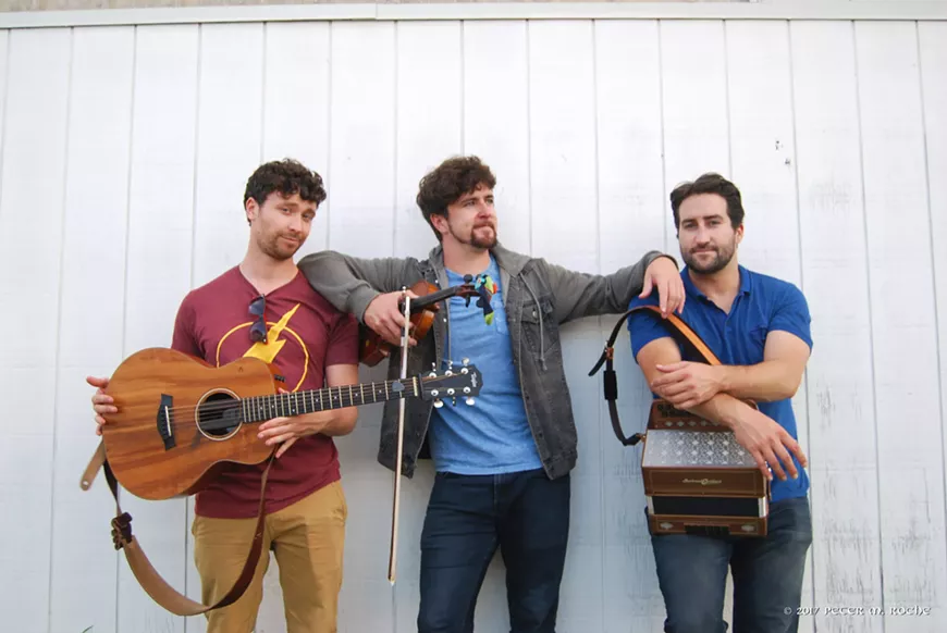Irish trio Socks In The Frying Pan play at the Siren on Sept 11.