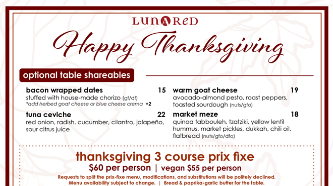 Thanksgiving at Luna Red