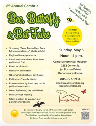 The 8th annual Cambria Bee, Butterfly, and Bat Faire