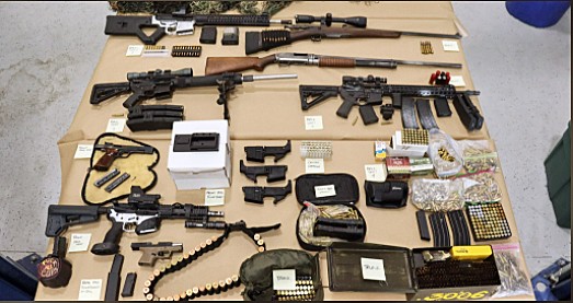 GANGS The SLO County Sheriff's Office served a search warrant on white supremacist gang member Christopher Straub's residence discovered he was manufacturing guns illegaly. - PHOTO COURTESY OF THE SLO COUNTY SHERIFF'S OFFICE