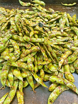 STREET FOOD Hawker's on the loose in SLO, rolling Asian-style fusion such as spicy garlic edamame out of the take-out window at Benny's Kitchen and at breweries such as Liquid Gravity, pop-up style. - PHOTO COURTESY OF JOHN MERCURIO