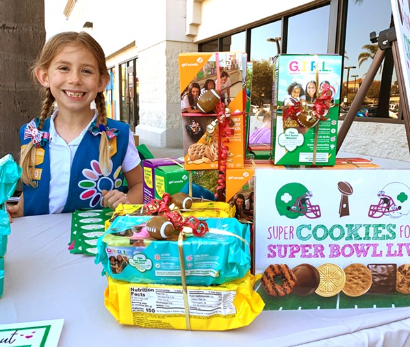 COOKIE COURIER Due to COVID-19 safety concerns, local Girl Scouts like 7-year-old Kaelyn won't be able to sell cookies in person. Instead, they're leaning on online sales. - PHOTO COURTESY OF RIANA BANKS
