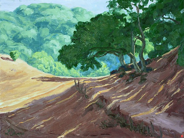 SANTA RITA RANCH, MAGICAL TRAIL This oil painting by Laurel Sherrie already sold from the virtual exhibition SLOPE Paints the Serene Magic of Santa Rita Ranch, which can be viewed on San Luis Outdoor Painters for the Environment's website, slope-painters.com. A portion of the proceeds benefits Santa Rita Ranch. - COURTESY IMAGE BY LAUREL SHERRIE