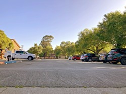 WAITING FOR DEMAND Three weeks after opening, a new safe parking program for homeless residents in SLO—designed after success with a pilot program at the SLO Veteran's Hall (pictured)—is seeing little use. - FILE PHOTO BY KASEY BUBNASH