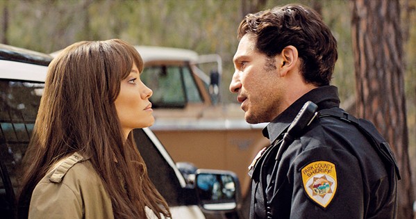 FIRED UP Former smokejumper Hannah Faber (Angelina Jolie) argues with her ex, Deputy Sheriff Ethan Sawyer (Jon Bernthal), in Those Who Wish Me Dead, screening at most local theaters and on HBO Max. - PHOTO COURTESY OF BRON STUDIOS