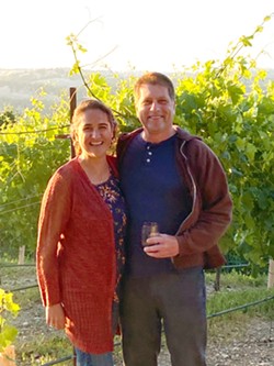 POWER COUPLE John Merrick and Daniela Medrano (pictured) operate MEA Wine in Atascadero, with Merrick serving as the winemaker and Medrano running the business side. - PHOTOS COURTESY OF MEA WINE