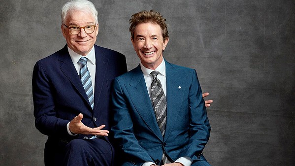FUNNY MEN Steve Martin and Martin Short, who starred together in Three Amigos! and Father of the Bride, deliver their new comedy show The Funniest Show in Town at the Moment, on Aug. 22, at Vina Robles Amphitheatre. - PHOTO COURTESY OF STEVE MARTIN AND MARTIN SHORT
