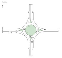 ROUNDABOUT REFORMS Local officials are proposing the installation of two new roundabouts to help alleviate traffic on Highway 227. - SCREEENSHOT COURTESY OF THE SLO COUNCIL OF GOVERNMENTS
