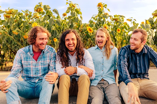 JOY BOYS Pr&oacute;xima Parada&mdash;(left to right) Kevin Middlekauff, Nick Larson, Aaron Kroeger, and Josh Collins&mdash;play an album release party for Second Brother, on Nov. 6, at SLO Brew Rock. - PHOTO COURTESY OF CAROLYN EICHER