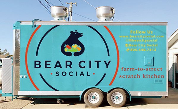 ROLLING AROUND TOWN You can't miss Bear City Social's bright blue trailer when owner Shaun Behrens drives it around town. - PHOTO COURTESY OF BEAR CITY SOCIAL