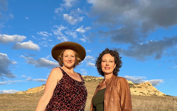 TWO-GATHER Singer-songwriters Holly Lewis (left) and Ynana Rose have teamed up as Lewis &amp; Rose, who just released their debut single and will play Puffers of Pismo on July 7 and Sensorio Filed of Light on July 9. - PHOTO COURTESY OF FRANK LEWIS