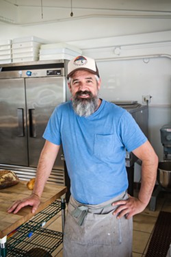 READY TO SERVE Wayward Baking founder Tim Veatch opened his business as a pop-up in his Los Osos garage in 2018 before opening the storefront just before the pandemic hit. - PHOTOS BY JAYSON MELLOM