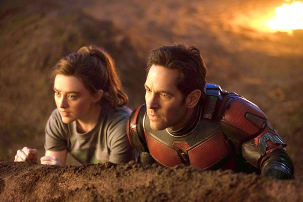 FAMILY AFFAIR Scott Lang (Paul Rudd, right) and his daughter, Cassie (Kathryn Newton), are sucked into the Quantum Realm, in Ant-Man and the Wasp: Quantumania, screening in local theaters. - PHOTO COURTESY OF MARVEL STUDIOS