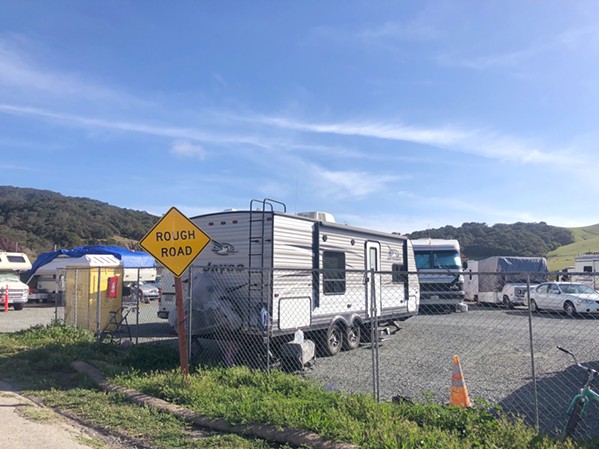 SET TO CLOSE SLO County will phase out its safe parking site on Oklahoma Avenue, promising a slow drawdown that allows current residents ample time to relocate. - FILE PHOTO BY BULBUL RAJAGOPAL