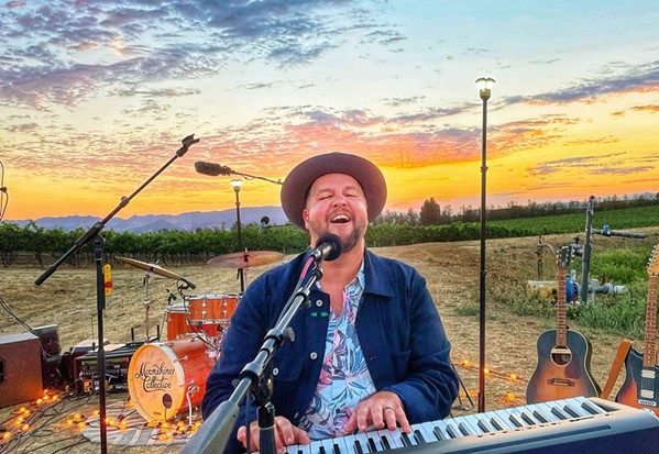 SHINE ON Moonshiner Collective featuring singer-songwriter Dan Curcio plays the next Concerts in the Plaza show in front of the SLO Mission on Aug. 25. - PHOTO BY GLEN STARKEY