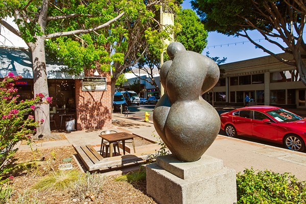 ABSTRACT ART From murals to sculptures like Kate Britton's Garnet, the city of San Luis Obispo offers residents and visitors a wide range of public art to enjoy around town. - PHOTO BY JAYSON MELLOM