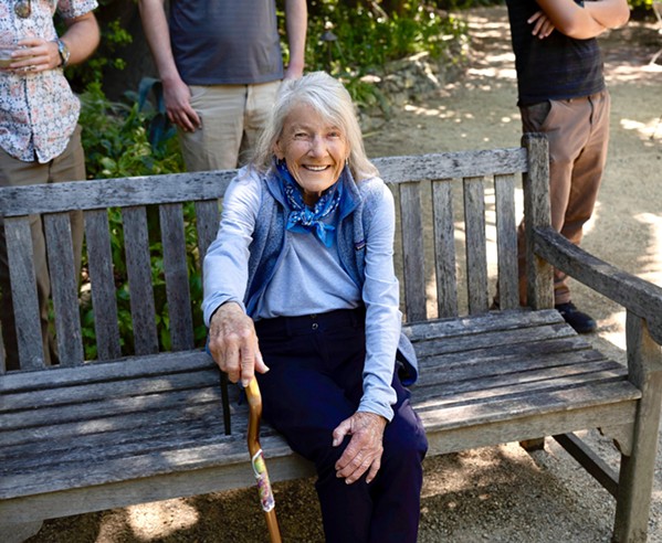THE MATRIARCH Linnaea Phillips, founder of Linnaea's Caf&eacute; in San Luis Obispo, celebrated her 90th birthday last April at Dallidet Adobe and Gardens, where she volunteered for years and remains a supporter. - COURTESY PHOTO BY BARRY GOYETTE