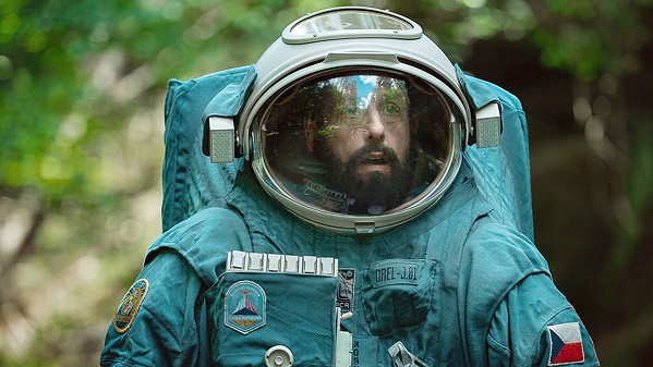 GROUND CONTROL Adam Sandler stars as astronaut Jakub Proch&aacute;zka, who during a solo space mission encounters an alien who seeks to help him through his anxiety and loneliness, in Spaceman, streaming on Netflix. - PHOTO COURTESY OF LARRY HORRICK/NETFLIX