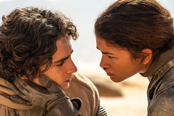 SPICY! Paul Atreides (Timoth&eacute;e Chalamet) and Chani (Zendaya) return for part 2 of the sci-fi epic Dune, screening in local theaters. - COURTESY PHOTO BY NIKO TAVERNISE/WARNER BROS.