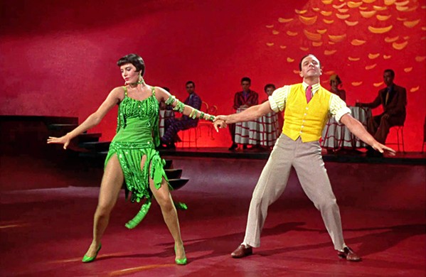 SILENCE IS GOLDEN Starlet Lina Lamont (Jean Hagen) may not have the voice for talkies as silent film star Don Lockwood (Gene Kelly, right, dancing with Cyd Charisse) makes the transition in the classic 1952 musical, Singin' in the Rain, screening this week at The Palm Theatre. - PHOTO COURTESY OF METRO-GOLDWYN-MAYER STUDIOS