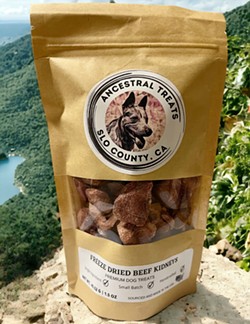 ROBUST SNACK Ancestral Treats offers freeze-dried beef liver and beef kidney chunks that immediately grab dogs' attention because of their powerful aroma, according to founder and dog trainer Juan Luzuriaga. - PHOTOS COURTESY OF JUAN LUZURIAGA
