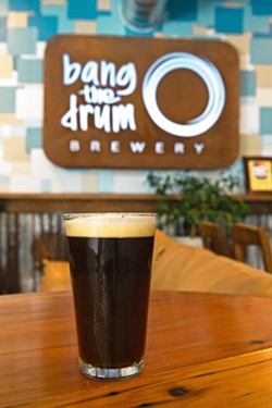 HAPPY DAY You have to grab a seat early at the Best Place for Trivia, Bang the Drum Brewery, which hosts Brain Stew Trivia from 7 to 9 p.m. every Wednesday and has a killer hazelnut brown ale. - PHOTO BY JAYSON MELLOM