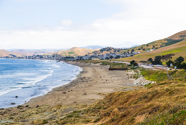 CHANGING TIDE The view between Morro Bay and Cayucos will soon include a paved bike and pedestrian path above the beach, if a recent Coastal Commission decision withstands a lawsuit from locals. - FILE PHOTO BY JAYSON MELLOM