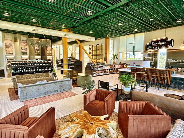 UNWIND Stay awhile at the re-imagined Farmhouse Corner Market &amp; Wine Lounge in San Luis Obispo. The business abuts House of Bread, with Harris Personal Injury Lawyers and Shorey Architecture Design + Build occupying the upper level. - PHOTO COURTESY OF FARMHOUSE CORNER MARKET &amp; WINE LOUNGE