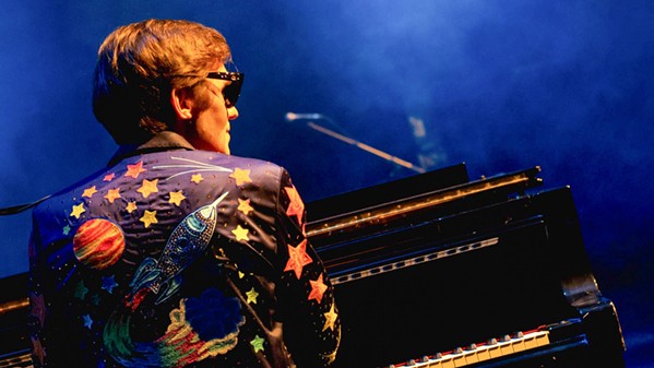 ROCKET MAN Tom Cridland channels Elton John in his show Tom’s Elton Tribute, playing in Cal Poly’s Performing Arts Center on July 28, and again on July 31, in the Templeton Performing Arts Center. - PHOTO COURTESY OF TOM CRIDLAND