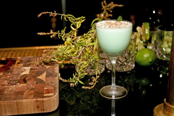 ON THEME Find the cr&egrave;me de menthe-loaded and chocolate-topped grasshopper among the list of classic cocktails at Parchetto, which managing partner Carole MacDonal says boosts the 1950s style of the restaurant. - PHOTOS COURTESY OF PARCHETTO