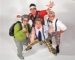 NERD ROCK The Spazmatics, playing an '80s rock homage, are one of many acts appearing at this year's Stone Soup Festival, Aug. 24 and 25, in and around Ramona Garden Park. - PHOTO COURTESY OF THE SPAZMATICS