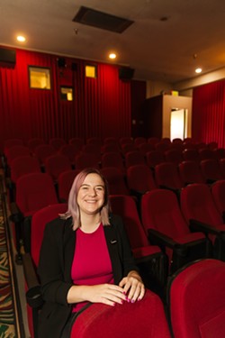 FRESH START SLO International Film Festival Executive Director Skye McLennan now runs the Palm Theatre and is working to find new revenue streams to keep the venue alive. - PHOTO BY JAYSON MELLOM