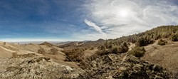 IN SEARCH OF RAIN:  A view from the top of the Diablo Range, near Jack Varian&rsquo;s ranch. - PHOTO BY HENRY BRUINGTON