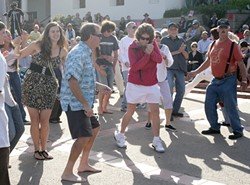 CHECK OUT THESE SWEET MOVES! :  Folks of every stripe turn out for Concerts in the Plaza. - PHOTO BY GLEN STARKEY