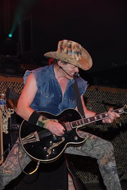 THE HUMAN TORNADO! BE SWEPT UP IN TED NUGENT&rsquo;S RIPPING GUITAR AND RIGHTWING RHETORIC AT POZO SALOON ON JUNE 13. :  Be swept up in Ted Nugent&rsquo;s ripping guitar and rightwing rhetoric at Pozo Saloon on June 13. - PHOTO COURTESY OF DUANE SYCZ