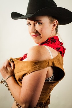 RIDE &rsquo;EM, COWGAL :  Costumes, music, dance, and camp combine in SLO Tease&rsquo;s neo-burlesque shows, Nov. 16, 17, and 24 at The Z Club. - PHOTOS BY BRIAN J. MATIS PHOTOGRAPHY