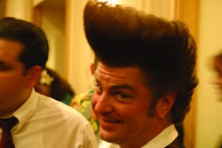 HOW HIGH CAN YOU GO? :  People go all out on their hair, like this guy&rsquo;s pompadour!