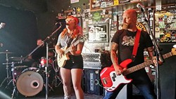 FIRST GIG:  Hayley and the Crushers made their Twang N Bang debut, and they sure were grateful for the opportunity to rock it. - PHOTO BY CHAD NICHOL