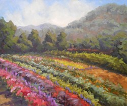 SUMMER OPULENCE :  Pacific Grove-based fine artist Christine Crozier, whose work is pictured, is one of many painters to participate in a Plein Air Quick-Draw and outdoor fine art sale during the Festival of the Arts&rsquo; main event on Saturday, May 25. - ARTWORK BY CHRISTINE CROZIER