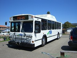 UPHILL BATTLE :  San Luis Obispo Regional Transportation Authority bought two hybrid-electric buses but they constantly break down and have difficulty going uphill. - PHOTO OF COURTESY SLORTA