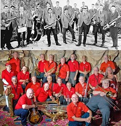 SWINGIN&rsquo; IT :  Cal Poly graduates from decades past perform as the Cal Poly Collegians Alumni Big Band at the Madonna Inn Ballroom on Aug. 27. - PHOTO COURTESY OF CAL POLY COLLEGIANS ALUMNI BIG BAND