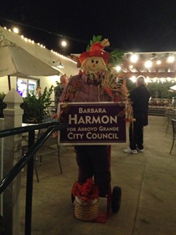 HARMON-Y:  In the Arroyo Grande City Council race, challenger Barbara Harmon was the top vote-getter, nabbing 37.44 percent of the vote as of Nov. 5 and securing a council seat. - PHOTO BY RHYS HEYDEN